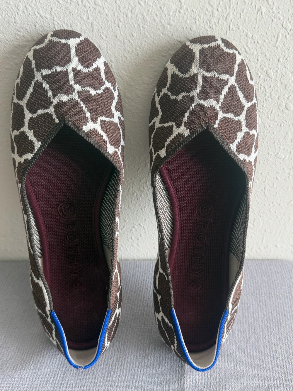 b.o.c. Brown and White Giraffe-Print Slip-On Ballet Flats